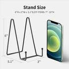 Kruodop 6 Inch Plate Stands For Display  5 Pack Holder Display Black 