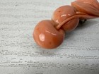 Y10739 Obidome Sash Clip Brooch Tree Nut Carving Japan Antique Kimono Accessory