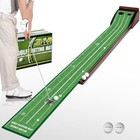 Indoor Putting Green Matt - Portable Golf Putting Mat Double Hole Practice