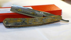 New 7 8 Size Thiers-issard Straight Razor With Mammoth Tusk Handles