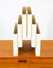 Mid Century Modern Magazine Holder White Kartell Italy G  Stoppino Vintage Mcm