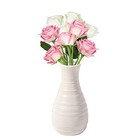 Unbreakable Vase For Flowers  Ceramic Look Plastic Vase For Home Decor  White