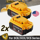 2x For Dewalt 20v 8 0ah Slide Battery Xr Dcb200 Dcb201-xj Dcb203 Dcb183 Li-ion
