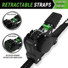 Retractable Ratchet Straps4 Pack - 1in X 10ft Self Retracting Ratchet Straps    