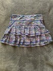 Ideology Girls Multicolors Ruffled Tennis Pickleball Skort Sz S