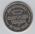Car Wash Token With Vintage Car And Crown