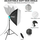 Photography Lighting Kit With Backdrops  8 5x10ft Backdrop Stands  Ul Certified 