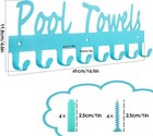 Pool Towel Rack For Bathroom Wall Mount Towel Hooks Towel Holder Carbon Steel Ha