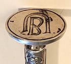 Antique 800 Silver Wax Seal Stamp