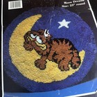 Garfield Latch Hook Rug Kit Vintage Moon Dreams  23  Round Started