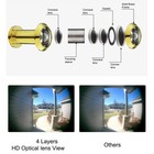220-degree Door Viewer Peephole With Cover For 35mm-58mm Doors Home Office Hotel