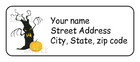 30 Personalized Halloween Return Address Labels Stickers Tags Spooky Tree
