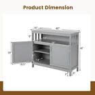 Costway Kitchen Buffet Server Sideboard Storage Cabinet W 2 Doors   Shelf Gray