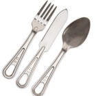 Wwii Style Stainless Steel Eating Utensil 3pc Set  Full 7 5  Size  Free Shipping