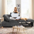 4-in-1 Convertible Pull Out Sofa Bed Loveseat Sleeper Sofa Bed W  2 Throw Pillow