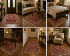 Natural Wool Old Oriental Rugs hand Woven knotted Size Approximately 3 7  X 5 7 