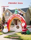10ft Christmas Inflatables Archway With Santa Claus  Snowman   Red