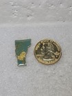 Vermont Enamel State Map Montpelier Rutland Lapel Pin