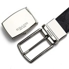 Coach F65242 Men s Charcoal Black Signature Belt Set 2 Buckles Nwt