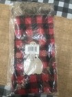 Christmas Wine Bottle Gift Bag Faux Fur-trimmed Plaid Snowman New