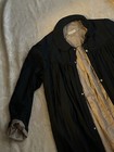 Stunning Long Victorian Edwardian 1800s 1900s Coat Black   Tan With Tassel Belt