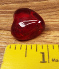100 Red Flat Glass  Heart Shaped Vase Fillers Aquarium Decorative Beads 1- Inch