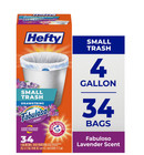 Small Trash Bags 4 Gallon Fabuloso Scent 34 Count Kitchen Garbage Bags