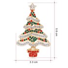 Christmas Pin  Christmas Brooch Pins  Rhinestone Crystal Christmas Enamel Pin  V