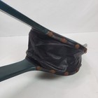 Vintage Fireplace Fire Bellows Wood Leather Brass End   Studs 24 Inch Long