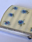 Antique Silver Gilt Guilloche Enamel Cigarette Cheroot Case Corn Flowers 1905