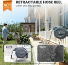 Giraffe Tools Retractable Garden Hose Reel 5 8inch X 90ft W  180  swivel Bracket
