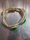 Green Jade Inlaid Tibetan Silver Cloisonne chinese Old Handmade Chains Bracelet