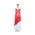 Danzcue Womens Asymmetrical Praise Dance Tunic Large-x-large Metallic Scarlet