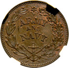 1861-1865 The Federal Union Civil War Token  F-219-320 A Ngc Ms 64 Bn  25-13 