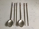 Vintage Korean Silver Spoons Chopsticks Ag800 Silver 185g Couple   s Set In Box