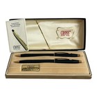 Vintage 1982 Cross 2501 Black Ballpoint Pen   Pencil Set In Box Usa Made Gift