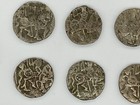  1  India Jital Silver Coin Horseman   Brahma Bull  Shahi Dynasty  700-1000  Ce