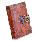 Leather Journal Handmade   200 Blank Pages  vintage Notebook Diary   Single Lock