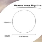 10 Pcs Dream Catcher Rings metal Floral Hoops 5 5 Inch Macrame Hoops Ring silver