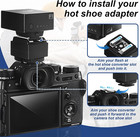 Standard Hot Shoe Adapter With Extra Pc Sync Connection Port For Camera Connecti