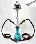 Hhookah Medium 2 Hose Pipe Hookah Set Wholesale Nargila Water Glass