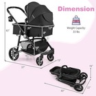 2 In 1 Useful Foldable Baby Stroller Kids Travel Infant Buggy Pushchair Black
