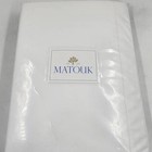 Matouk Roman Linen Hemstitch Duvet Cover Full queen 90 X 96 - Flange White