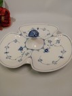 Royal Copenhagen Trefad Serving Mussel Relish Dish Blue Fluted 1-461