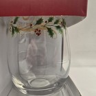 Lenox Holly Scroll Christmas Holiday Stemless Wine Glasses Set Of 4 New