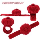 Wrist Pin Cushion Sewing Needle Holder Corduroy Material Red Color