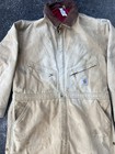 Carhartt Coveralls X01brn Quilt Lined Duck Insulated Size 50 Regular Usa