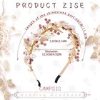 Gold Rhinestone Flower Headband Bridal Headpiece Crystal Wedding Hair Band