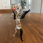 Pegasus Art Glass With Forrest Green Hand Blown Swirl Figurine