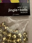 100 Jingle Bells   Small Gold Color Metal Beads Drops Charms 6mm  1 4   W  Loop